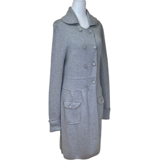 Rebecca Taylor - “Cash Feel Coat” Wool Trench, Jacket Dress - NWT, Size L, Gray - Picture 5 of 17